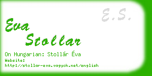 eva stollar business card